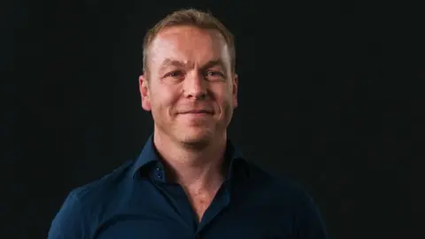 Getty Images Chris Hoy, wearing a black shirt