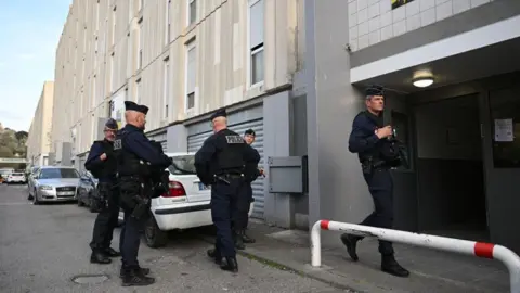 Getty Images Policemen in Marseille