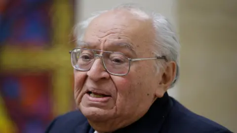 Reuters Peruvian theologian and Dominican priest Gustavo Gutierrez, wearing a cassock and glasses, speaks during a news conference in 2014.