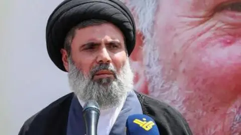 Reuters Hashem Safieddine at a funeral in Beirut's southern suburbs, 22 June 2024