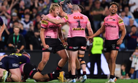 Penrith Panthers beat Melbourne Storm 14-6 in 2024 NRL grand final at Accor Stadium to clinch their fourth straight premiership.